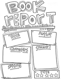 Book Report Printables   Classroom Doodles