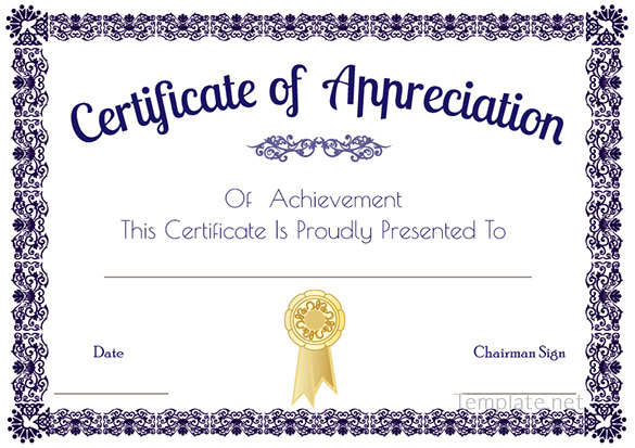 Certificate Of Outstanding Free Certificate Of Appreciation Word 