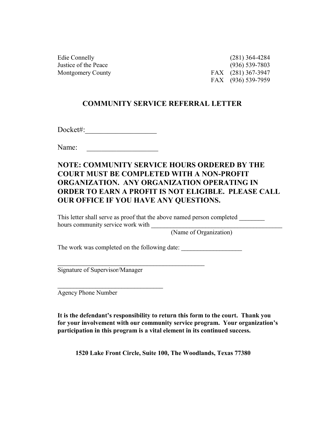 community service completion letter for court   Dean.routechoice.co