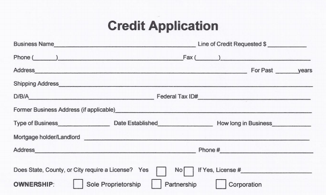 Free Business Credit Application Form | Melton Norcross & Associates