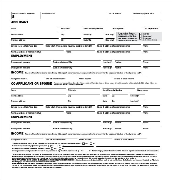 Business Credit Application Form Pdf | Business form templates