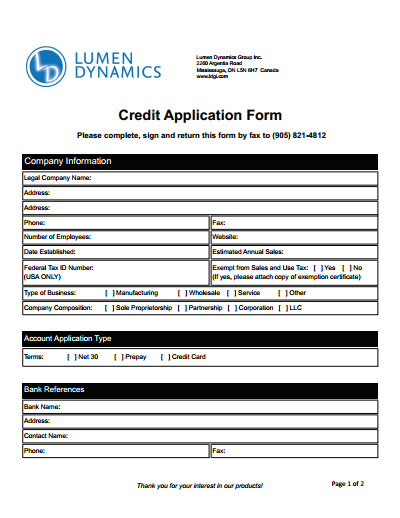 Credit Application Form: Download, Create, Edit, Fill and Print 