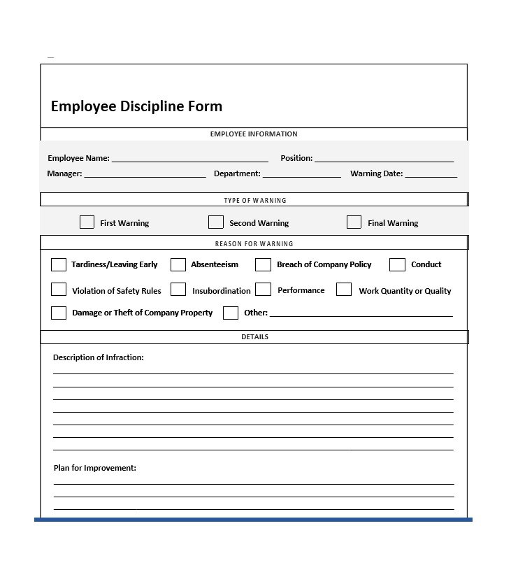 disciplinary action form template disciplinary action form 20 free 