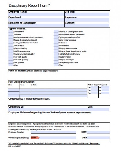 46 Effective Employee Write Up Forms [+ Disciplinary Action Forms]