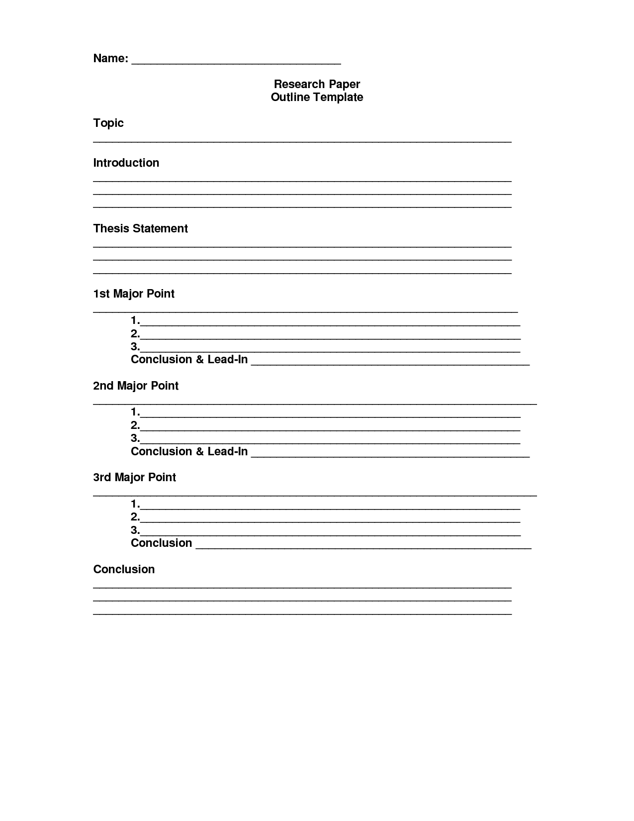 Awesome Research Paper Outline Template Beautiful Template For 