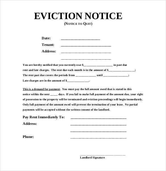 37+ Eviction Notice Templates   DOC, PDF | Free & Premium Templates