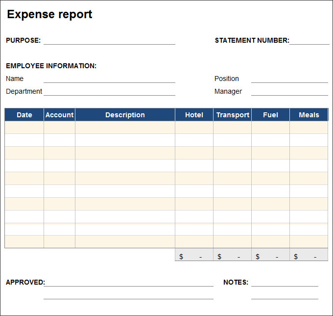 Simple Expense Report Template   Spreadsheetshoppe