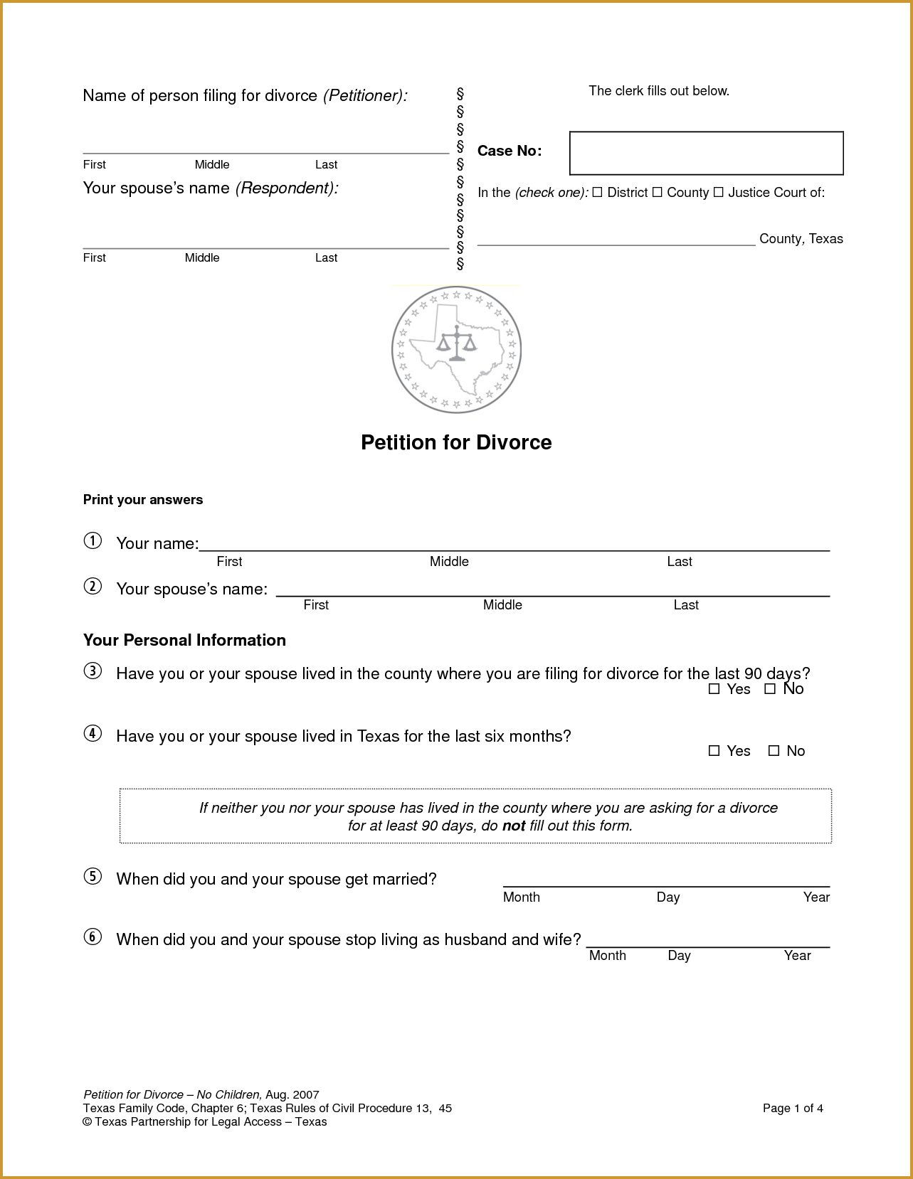 Fake Divorce Certificate Fill Online, Printable, Fillable, Blank 