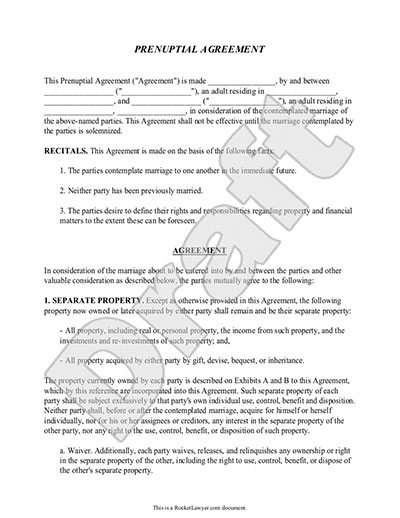 30+ Prenuptial Agreement Samples & Forms   Template Lab