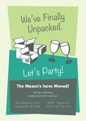 Unpacked Housewarming Party Invitation Housewarming Invitations 