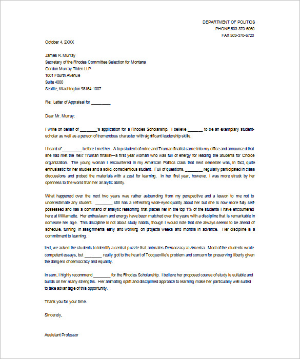 letter of recommendation template   Dean.routechoice.co