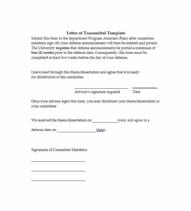 Letter of Transmittal   40+ Great Examples & Templates   Template Lab