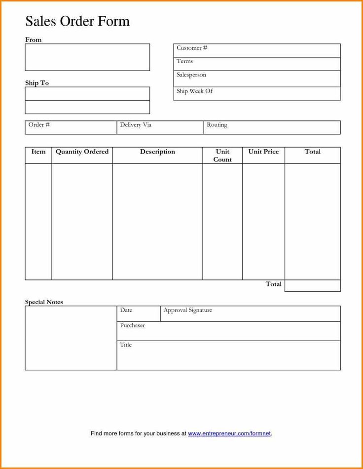 simple order form template word   Roho.4senses.co