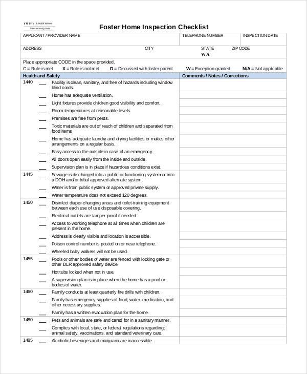 Printable Home Inspection Checklist Fill Online, Printable 