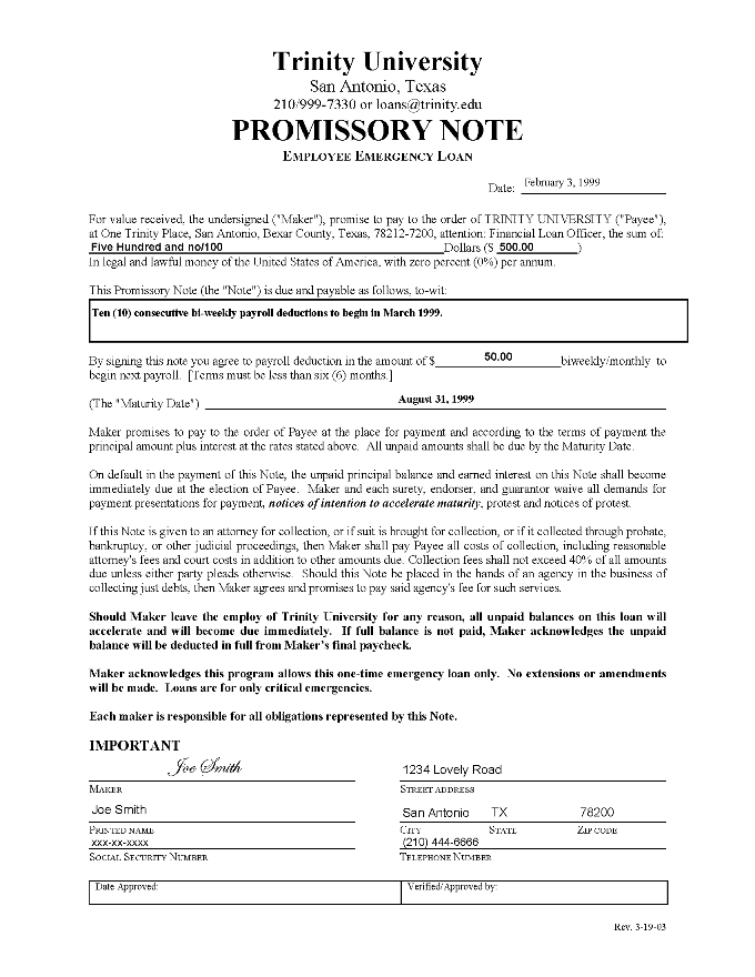 Promissory Note Template | Forms | Pinterest | Promissory note 