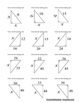 The Pythagorean Theorem Worksheet   Kidz Activities