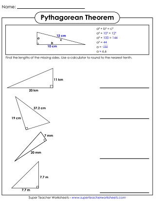 pythagorean theorem worksheet eighth grade pythagorean theorem 