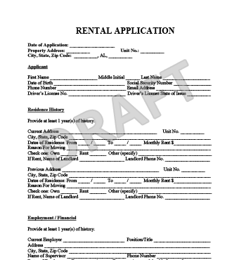Rental Application Form | Create a Free Lease Application Form