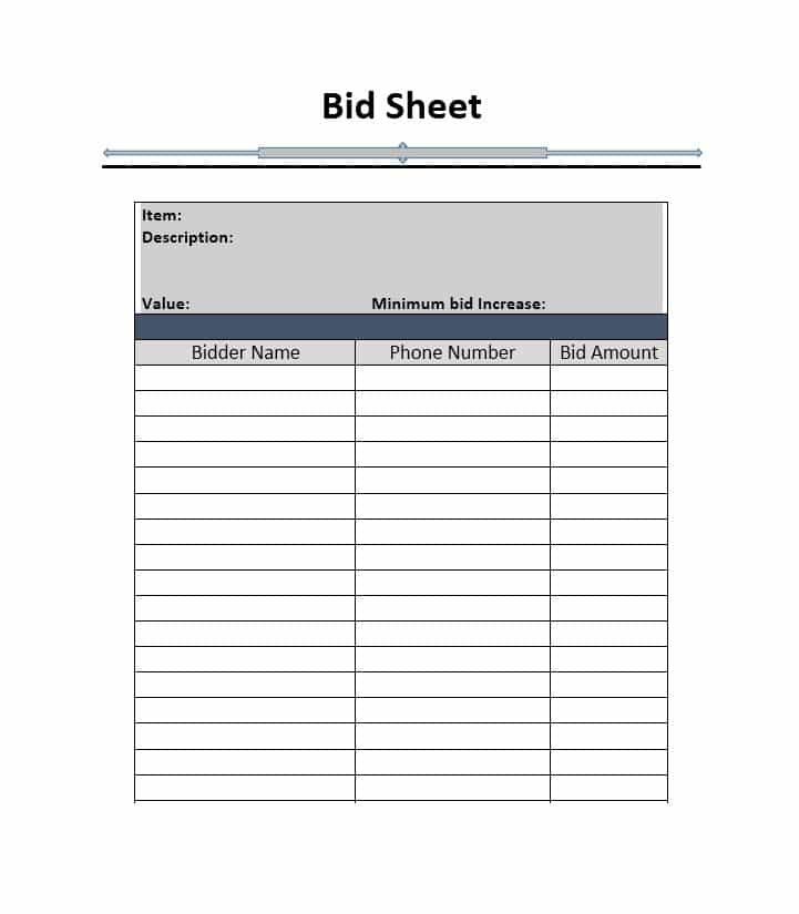40+ Silent Auction Bid Sheet Templates [Word, Excel] Template Lab