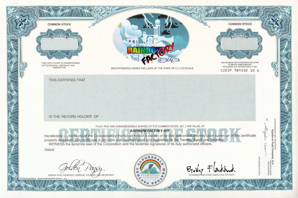 Rainbow Factory Stock Certificate Template by Mr Uhrig on DeviantArt