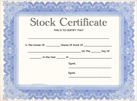 template stock certificate 21 stock certificate templates free 