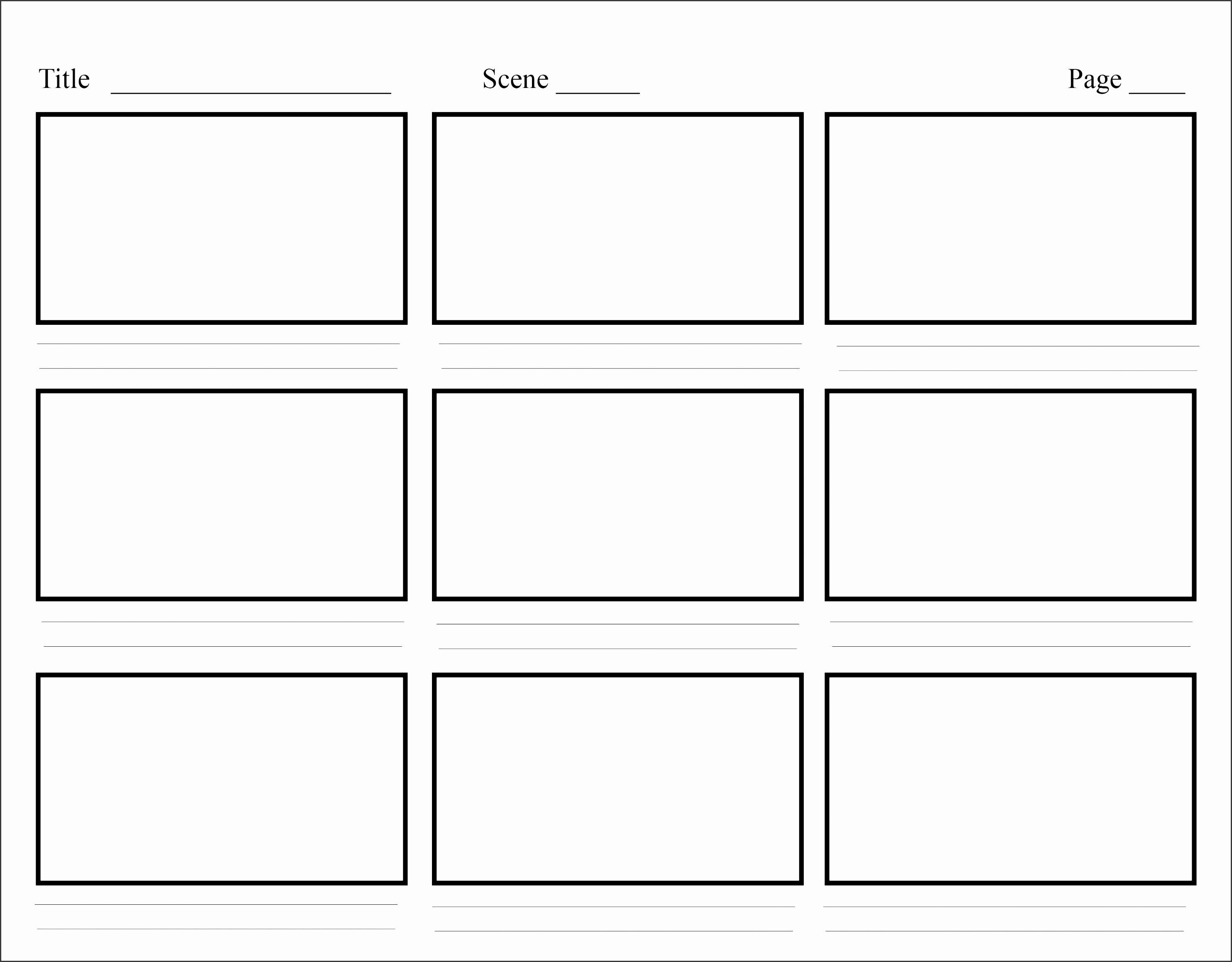 Storyboard Template Printable [PDF, Word] | Find all Storyboard 