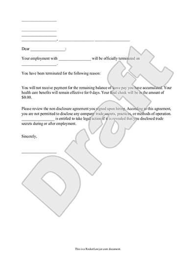Termination Letter Sample Example Template And Format How To Write 