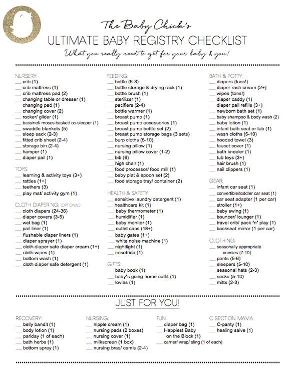 baby registry checklist printable   Into.anysearch.co
