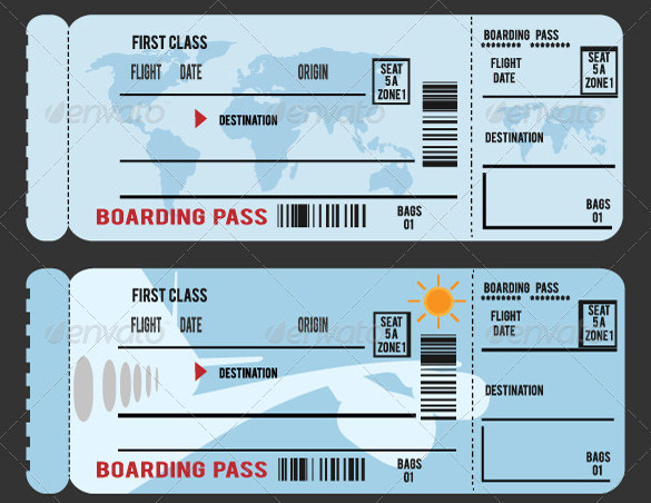 Awesome Collection for Printable Boarding Pass Template Of Your 