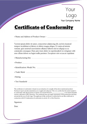certificate of conformity template free certificate of conformity 