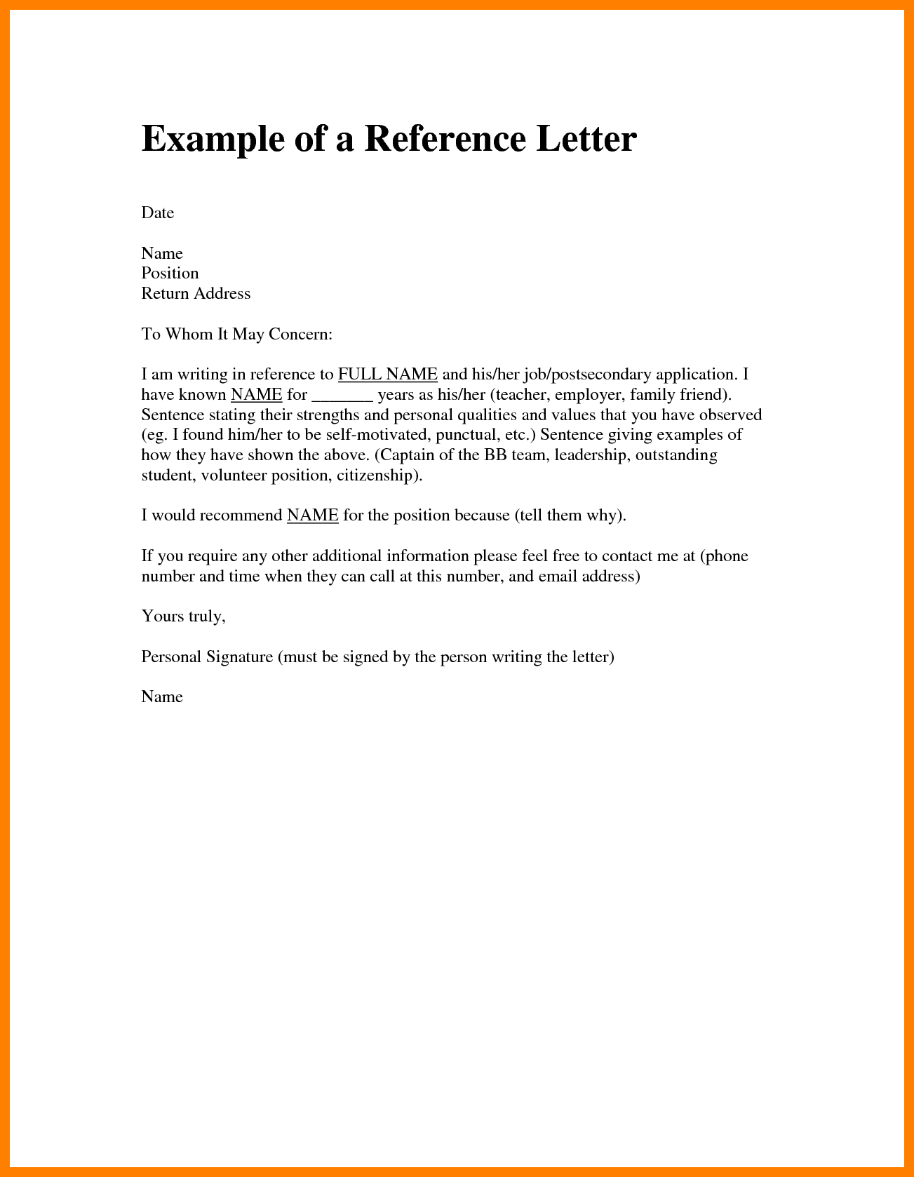 Sample Character Reference Letter For A Friend Grand Visualize 