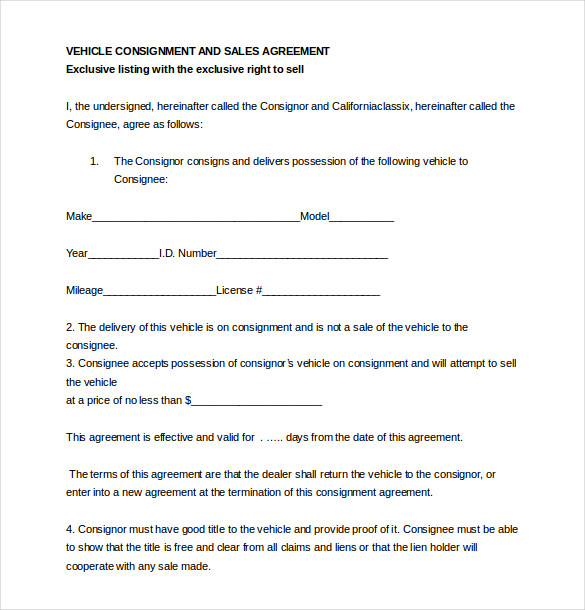 consignment agreement Ecza.solinf.co
