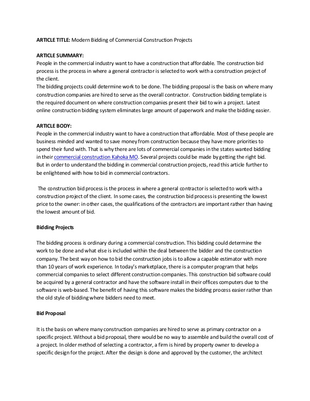 construction proposal cover letter   Ecza.solinf.co