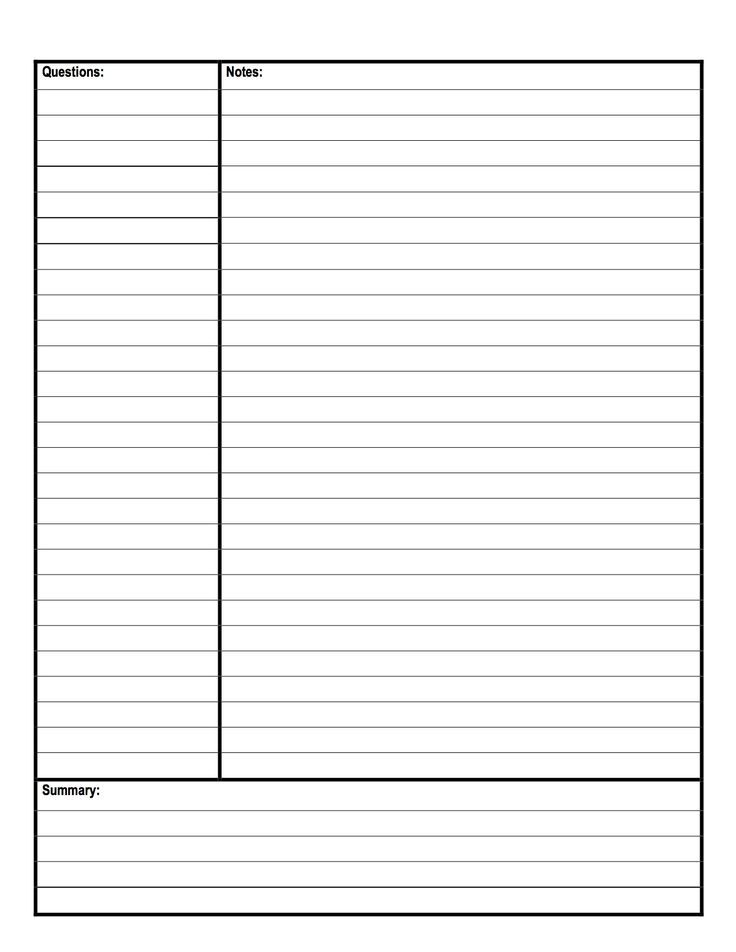 Cornell Notes Template   9+ Free Word, PDF Documents Download 