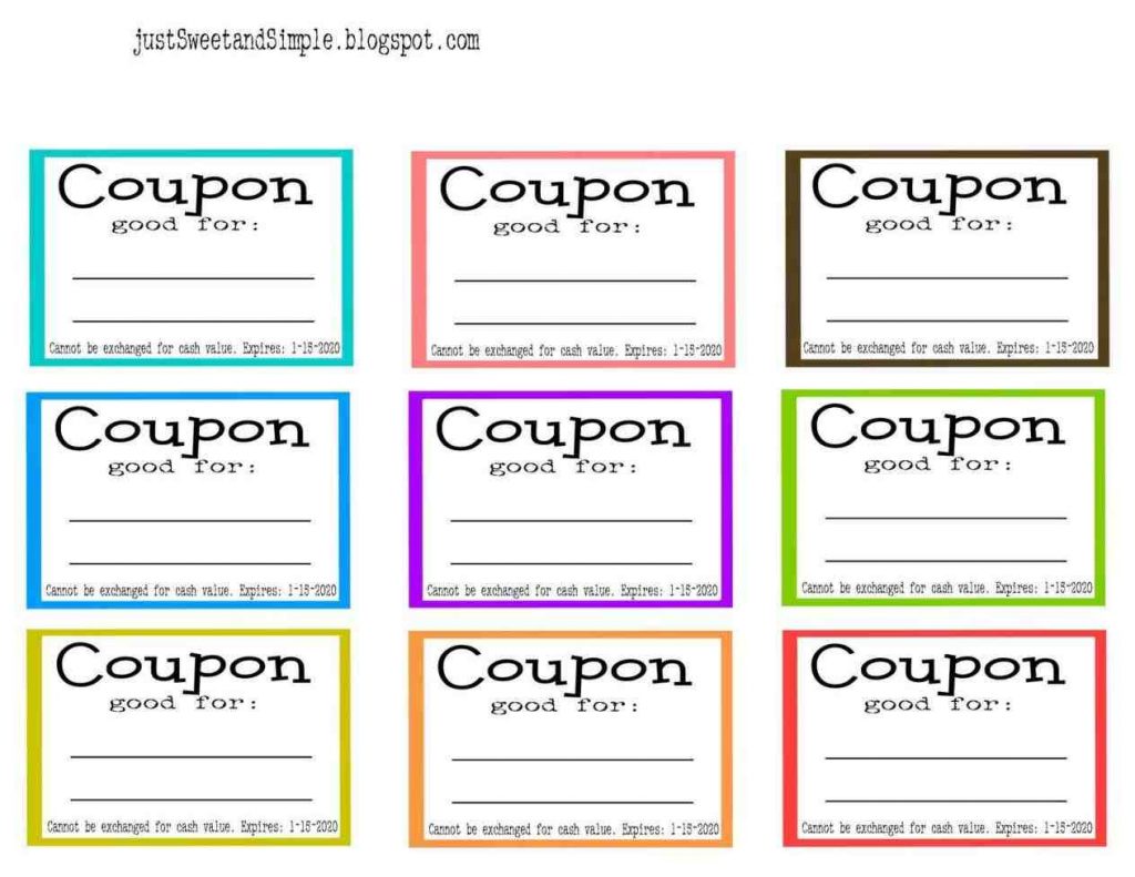 coupon templates free   28 images   8 best images of printable 