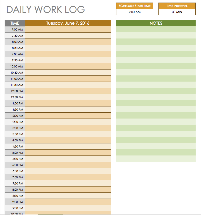 Free Daily Schedule Templates for Excel   Smartsheet