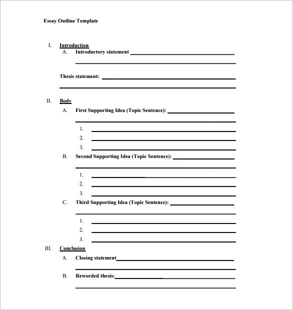 Blank Outline Template – 7+ Free Sample, Example, Format Download 