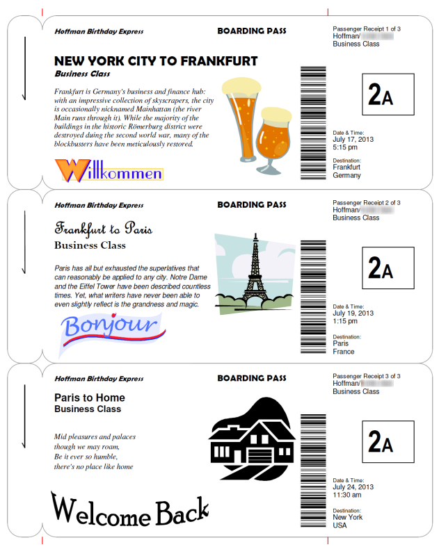 Boarding Pass Templates for Invitations & Gifts | Pinterest 
