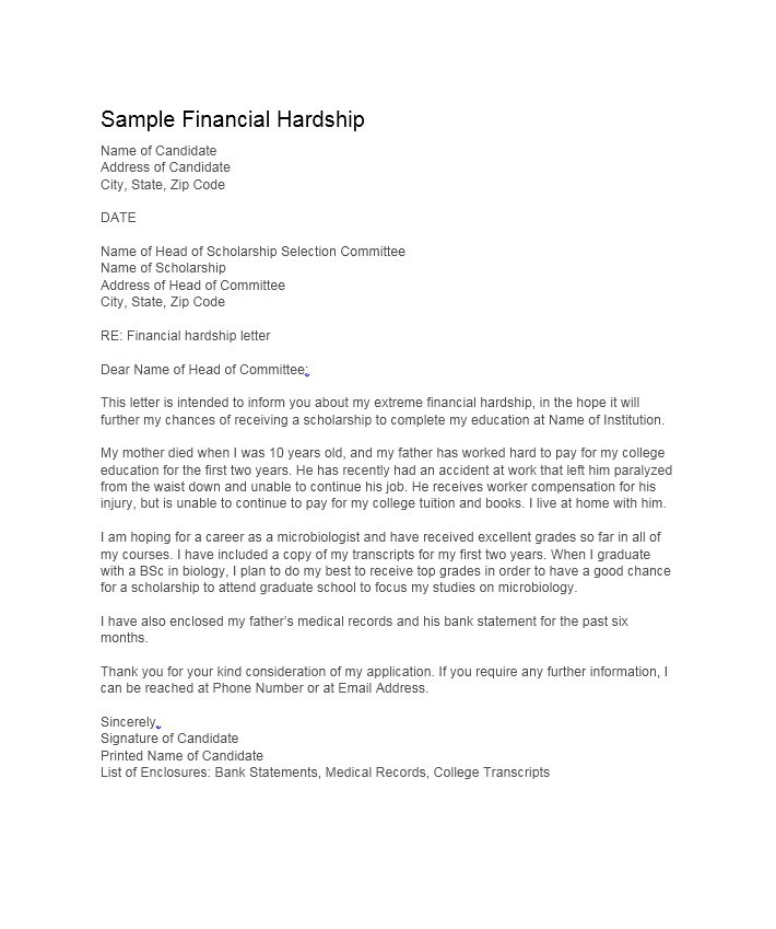 35 Simple Hardship Letters (Financial, for Mortgage, for Immigration)