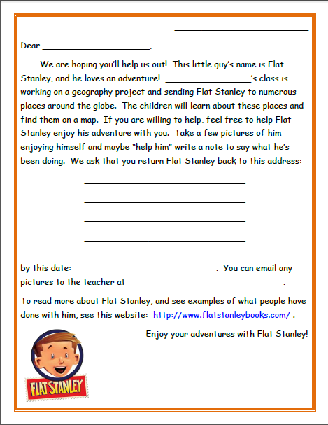 Letter Writing   Flat Stanley