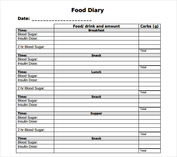 30+ Food Log Templates   DOC, PDF, Excel | Free & Premium Templates