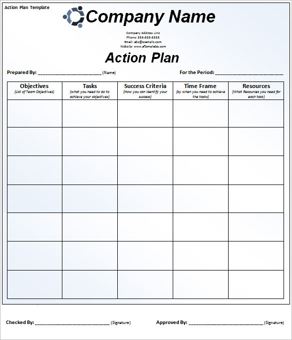 action plan template word   Ecza.solinf.co