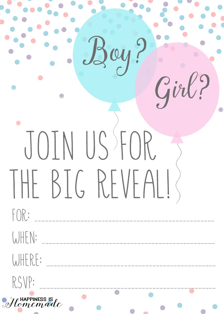 Free Printable Fresh Gender Reveal Party Invitation Template 