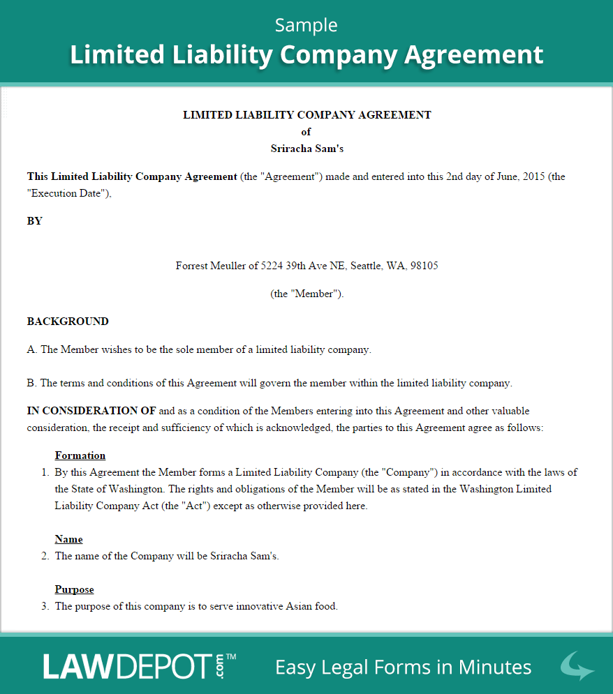 LLC Operating Agreement Template (US) | LawDepot