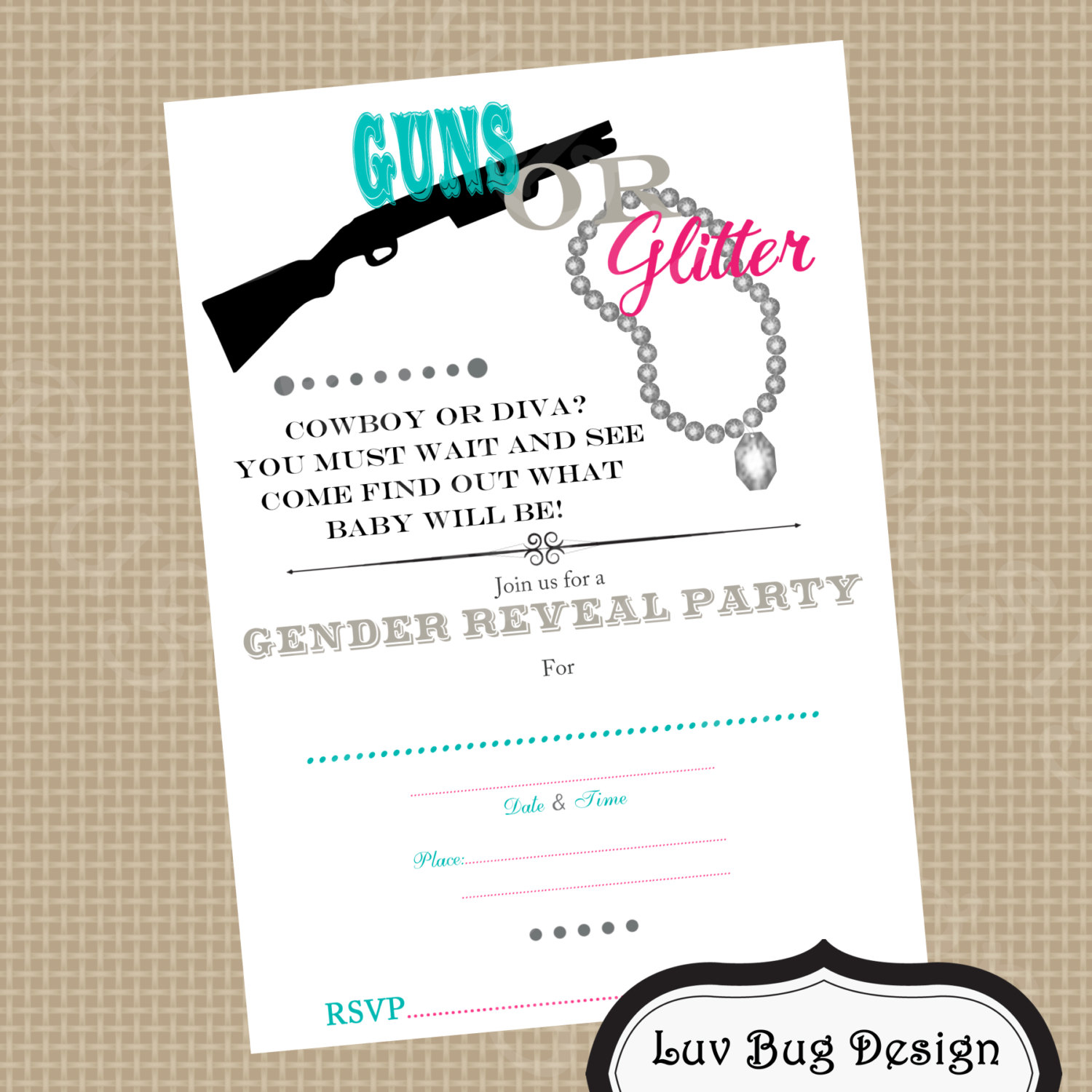 Baby Gender Reveal Party Ideas & FREE Printable Invitation 