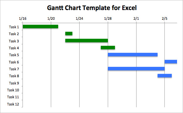 Free Gantt Chart Template Excel And Word Project Management For 