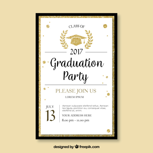 Elegant template of graduation party brochure Vector | Free Download