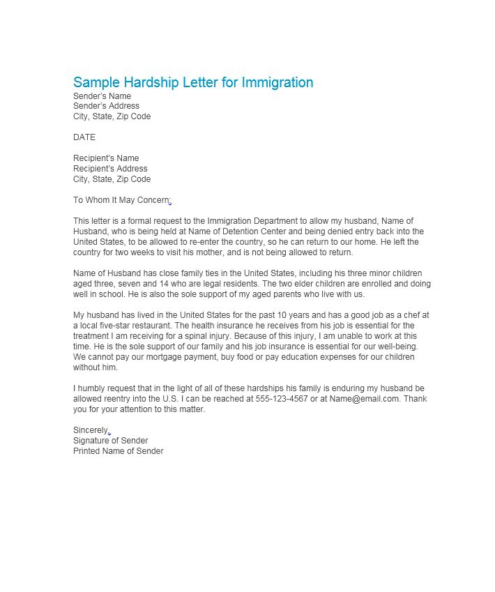 35 Simple Hardship Letters (Financial, for Mortgage, for Immigration)