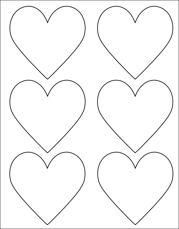 Free Printable Heart Templates – Large, Medium & Small Stencils to 