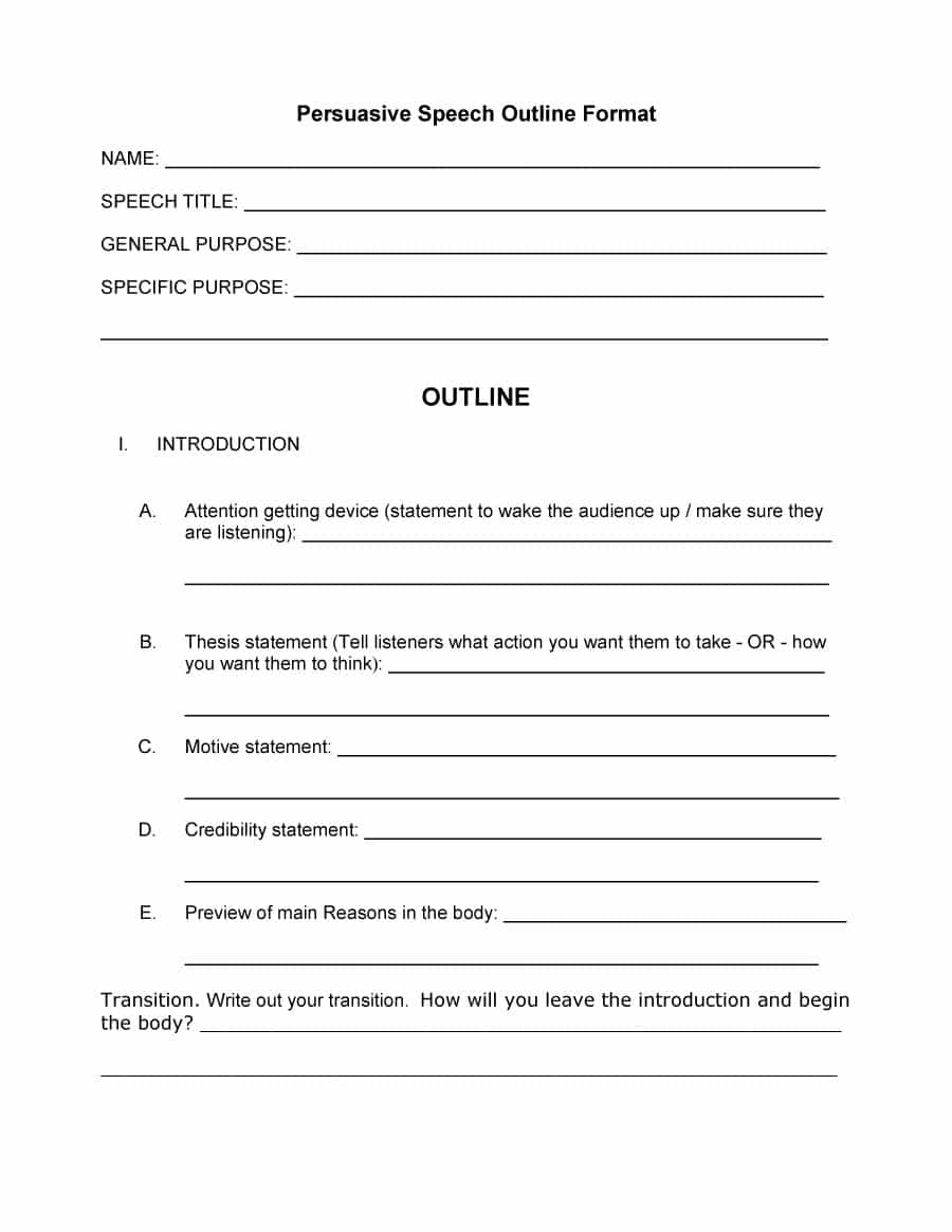 speech outline template for informative speech   Ecza.solinf.co
